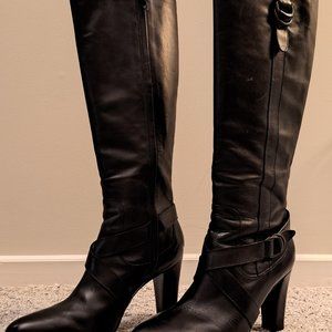 COLE HAAN KNEE HIGH LEATHER BOOTS NIKE AIR CUSHION Size 11